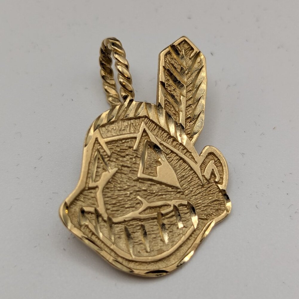 14 KT Gold Cleveland Wahoo Pendant by Michael Anthony